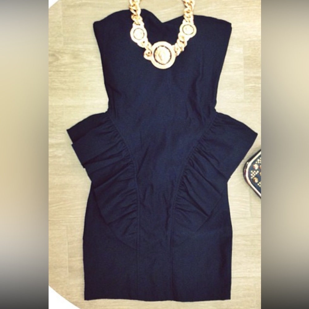 Arden B Little Black Silhouette Mini Dress
